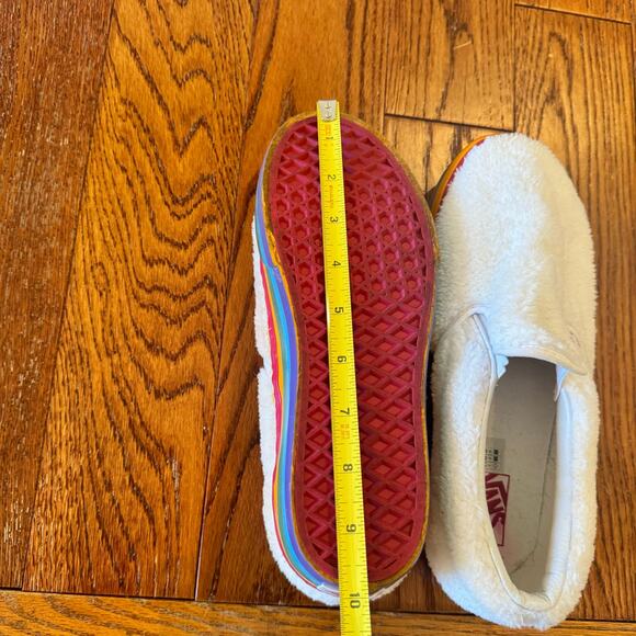 VANS Classic Slip-on Shearling Rainbow Platform Kids Size 6 Women's 8 Skater - Picture 12 of 12